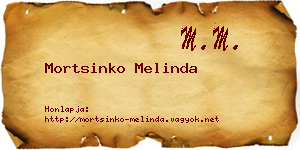 Mortsinko Melinda névjegykártya