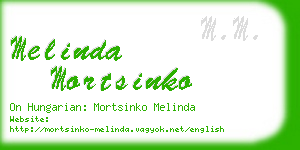 melinda mortsinko business card